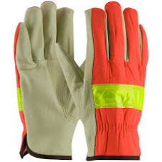 High Visibility Pigskin Leather Drivers Gloves, 125-358