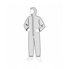 PermaGard Coveralls with Attached Hood and Elastic Ankles, C18127