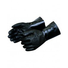 Rough Finish Black PVC Gloves, 2423