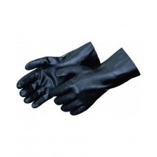 Sandy Finish Black PVC Gloves, 2624