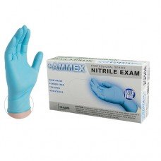 AMMEX Blue Nitrile Exam Latex Free Disposable Gloves, APFN