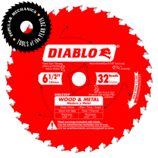 6 1/2 Inch x 32 Tooth Wood and Metal Carbide Saw Blade, D0632GPA