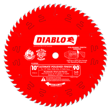 10 Inch x 90 Tooth Ultimate Polished Finish Saw Blade, D1090X