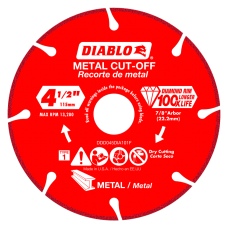 4 1/2 Inch Diamond Metal Cut-Off Blade, DDD045DIA101F