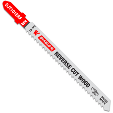 4 Inch 10 TPI Bi-Metal T-Shank Jig Saw Blades for Reverse Cuts in Wood, Five Pack, DJT101BRF5